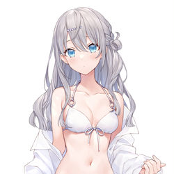 This is a pixiv picture whose title is 灰髪すき.