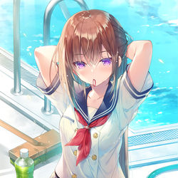 This is a pixiv picture whose title is Pool side.