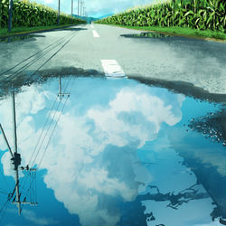 This is a pixiv picture whose title is Summer road.