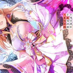 This is a pixiv picture whose title is 8月壁紙カレンダー.