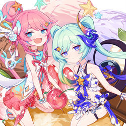 This is a pixiv picture whose title is 🍒🍇🍰🍨.