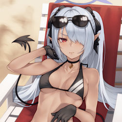 This is a pixiv picture whose title is 【ブルーアーカイブ】銀鏡イオリ（水着）　２.