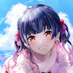 This is a pixiv picture whose title is 新しい水着の冬優子ちゃん.