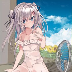 This is a pixiv picture whose title is 夏休みのちっちゃい姉.