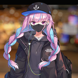 This is a pixiv picture whose title is 陰cap × street style.