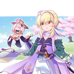 This is a pixiv picture whose title is 旅人ちゃん稲妻ばーじょん.