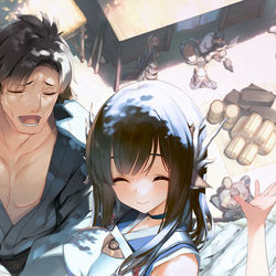This is a pixiv picture whose title is 西に東に奔りをり.