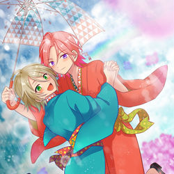 This is a pixiv picture whose title is 梅雨の桜鳥.