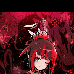 This is a pixiv picture whose title is 紅.