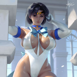 This is a pixiv picture whose title is Sailor Mercury.