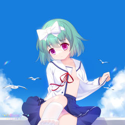 This is a pixiv picture whose title is 【私人约稿】海边的幽灵.