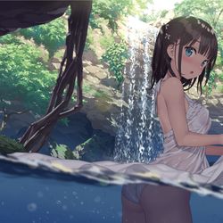 This is a pixiv picture whose title is 滝つぼワンピース.