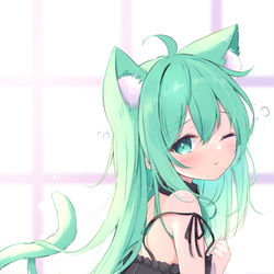 This is a pixiv picture whose title is 寝起きのうちの子.