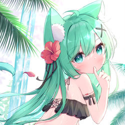 This is a pixiv picture whose title is 水着なうちの子.