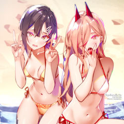 This is a pixiv picture whose title is Kobeni and Power.