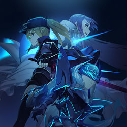 This is a pixiv picture whose title is 蒼光＜装甲＞.