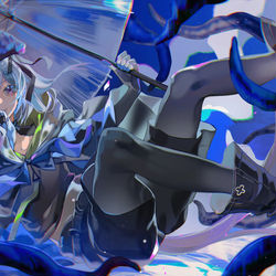 This is a pixiv picture whose title is 水月.
