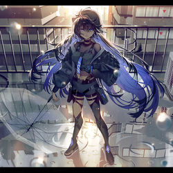 This is a pixiv picture whose title is 徒花の涙.