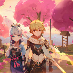 This is a pixiv picture whose title is 《空色绫音》.