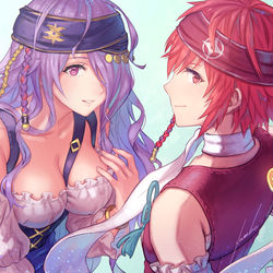 This is a pixiv picture whose title is 比翼ヒノカ&カミラ実装記念.