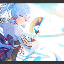 This is a pixiv picture whose title is 神里綾華.