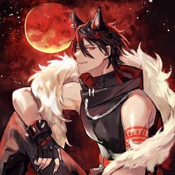 This is a pixiv picture whose title is 怪物.