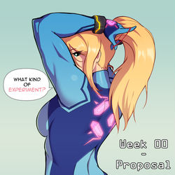 This is a pixiv picture whose title is Samus' Pregnancy Log: Week 00.