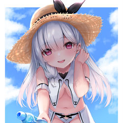 This is a pixiv picture whose title is 「ひとくちいかがですか？」.