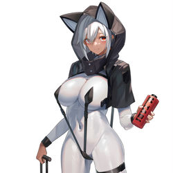 This is a pixiv picture whose title is 猫耳パーカー！.