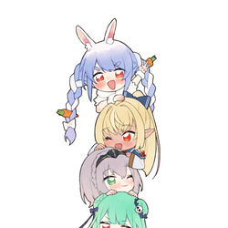 This is a pixiv picture whose title is 積み上げホロ3期生！.