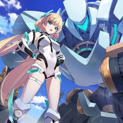 This is a pixiv picture whose title is 楽園追放.