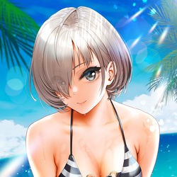 This is a pixiv picture whose title is 水着佐紹さん.