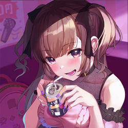 This is a pixiv picture whose title is ふたりでゆっくり飲めるトコ、いきたいなぁ～.