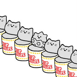 This is a pixiv picture whose title is no.1375 『 カップニャードルトゲピー 』.