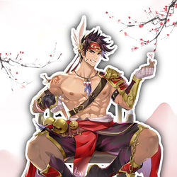 This is a pixiv picture whose title is 甘寧.