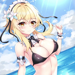 This is a pixiv picture whose title is swimsuit lumine.