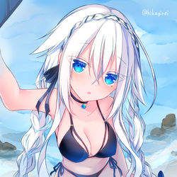 This is a pixiv picture whose title is 三つ編み.