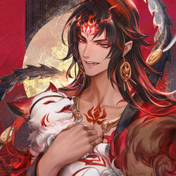 This is a pixiv picture whose title is 阿修羅と小白.