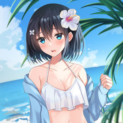 This is a pixiv picture whose title is 「お……お待たせしました」.