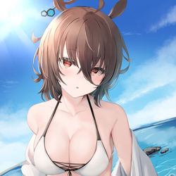 This is a pixiv picture whose title is 水着タキオン.