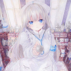 This is a pixiv picture whose title is 聴かせて下さい.