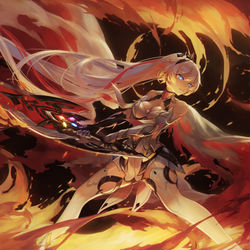This is a pixiv picture whose title is 薪炎，拔剑！.
