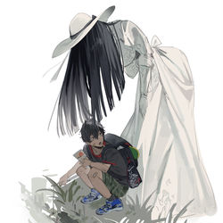 This is a pixiv picture whose title is 八尺様.