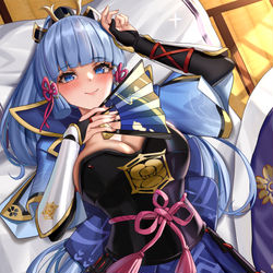 This is a pixiv picture whose title is Kamisato Ayaka.