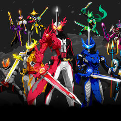 This is a pixiv picture whose title is 十剣士.