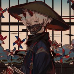 This is a pixiv picture whose title is 👹.