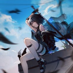 This is a pixiv picture whose title is 羽毛笔.