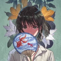 This is a pixiv picture whose title is 納涼.