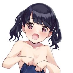This is a pixiv picture whose title is スク水に着替え中の小糸ちゃん.