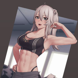 This is a pixiv picture whose title is 獅白ぼたん.